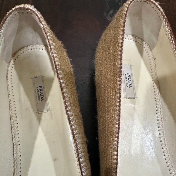 Prada Beige Floral Flats Size 40 (Size 9) - Picture 3 of 7